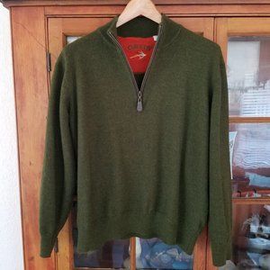 Beautiful Forest Green Orvis Merino Wool Sweater